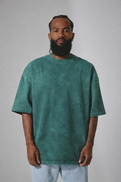 Camiseta Oversized Acid Wash Basica