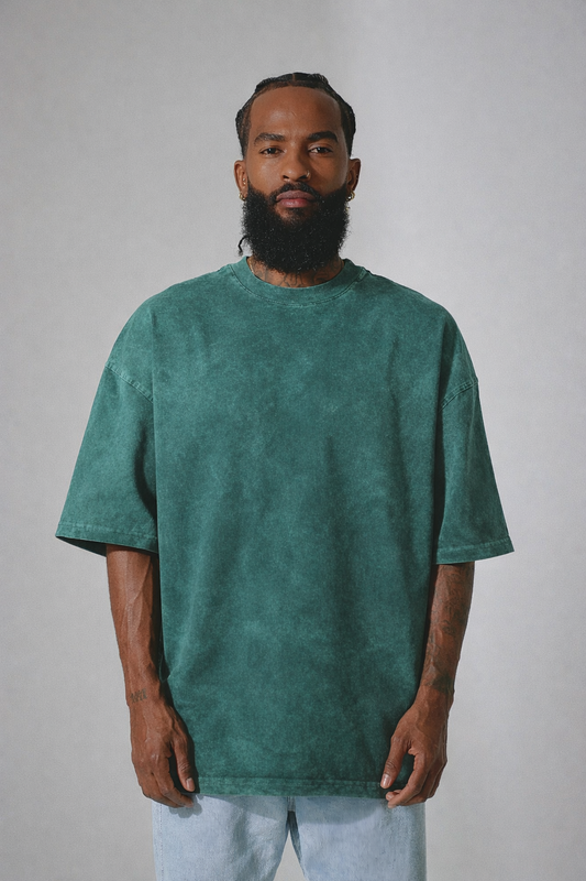 Camiseta Oversized Acid Wash Basica