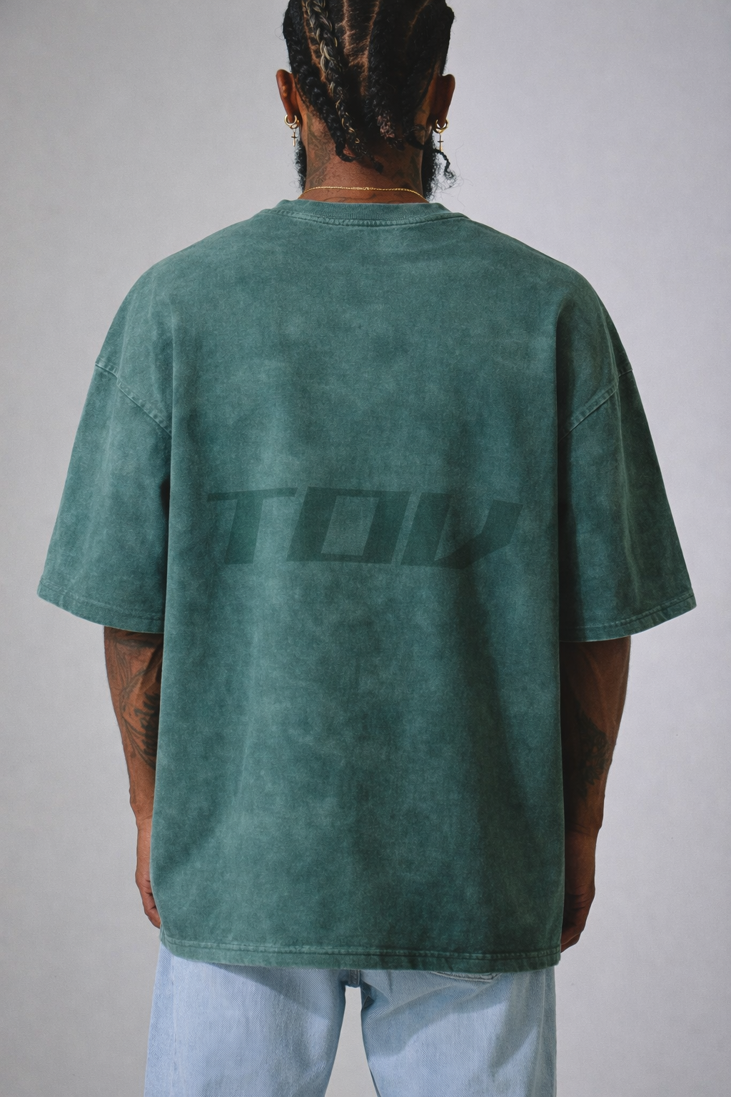 Camiseta Oversized Acid Wash Basica