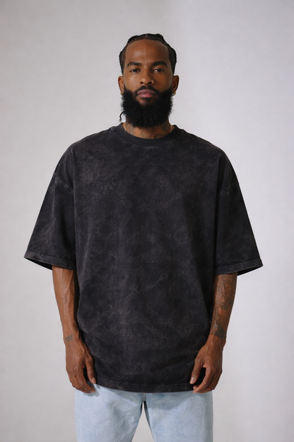 Camiseta Oversized Acid Wash Básica