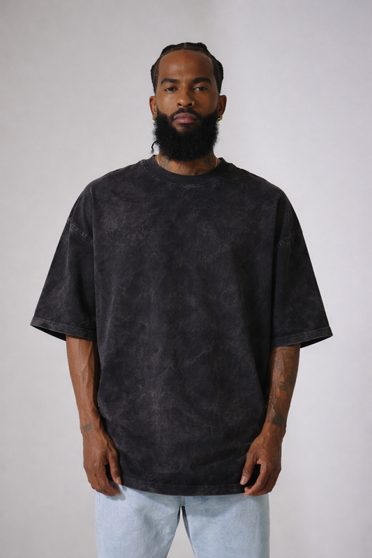 Camiseta Oversized Acid Wash Básica
