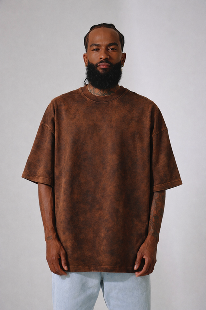 Camiseta Oversized Acid Wash Básica