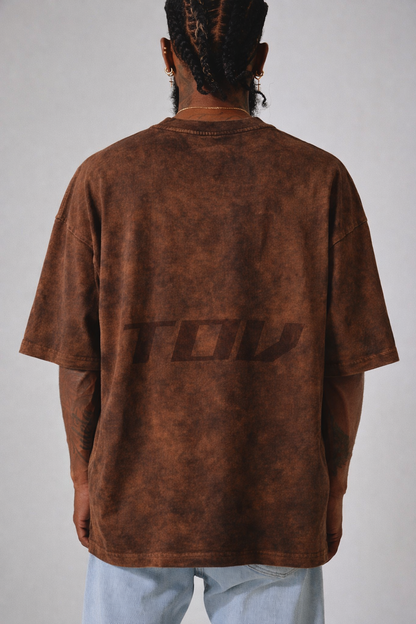 Camiseta Oversized Acid Wash Básica