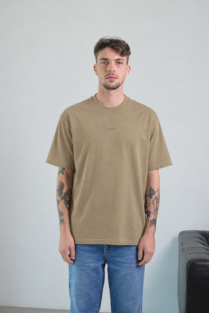 OVERSIZED TOV ESTAMPADA - CAFÉ